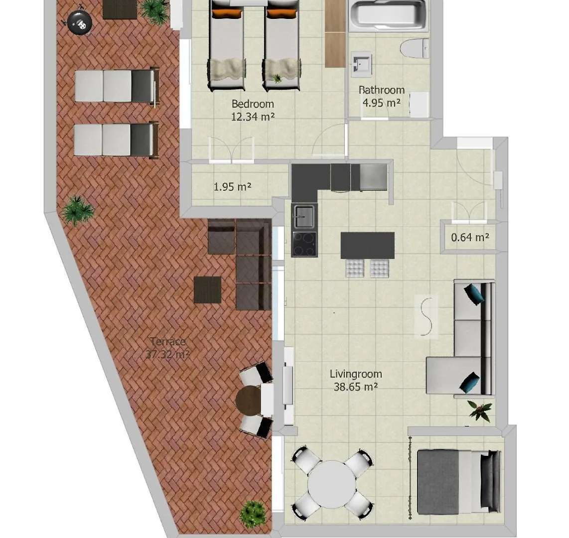 Penthouse Apartment In Benalmadena Costa, Beach - Seaview - Pool - 40M2 Private Terrace - One Bedroom - Sleeping Alcove 0*,  Spain